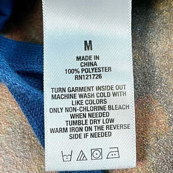 Aeropostale Blue Long Sleeve Blouse Tie Bottom M - Picture 9 of 10